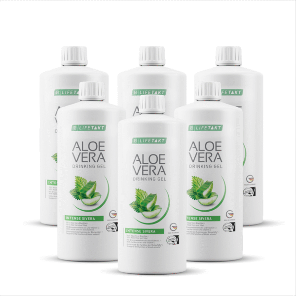 Pack de 6 geles bebibles Aloe Vera Intense Sivera LR – hidratación profunda y bienestar digestivo