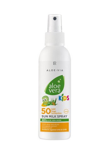 Spray solar infantil LR Aloe VIA SPF 50 con Aloe Vera – Protección y cuidado