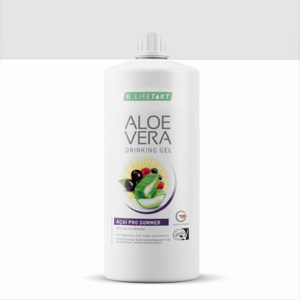 Botella de Gel Bebible Aloe Vera Acai Pro Summer LR - Vitalidad y frescura estival