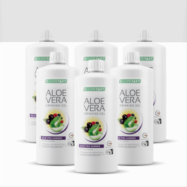 Pack de 6 botellas de Gel Bebible Aloe Vera Agaí Pro Summer LR