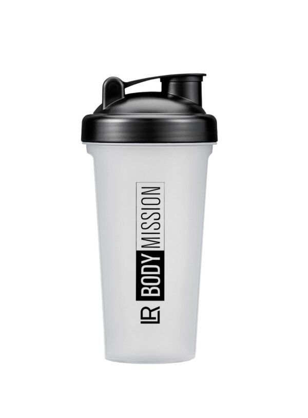 Shaker LR Body Mission blanc avec couvercle noir – Accessoire de mixage