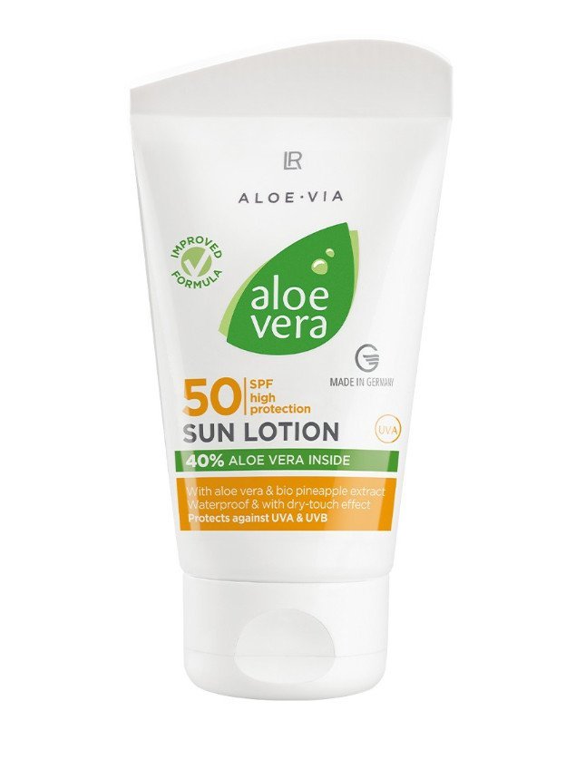 Lotion solaire IP 50 à l’Aloe Vera LR Health and Beauty – haute protection UVA/UVB, hydratation intense, peau sensible