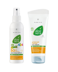 Set solaire enfants Aloe Vera Kids – Spray SPF 50 et Gel après-soleil