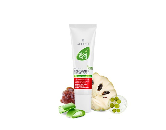 Gel-crema de emergencia Aloe Vera – con aloe vera fermentado, acemila y extracto de dátil