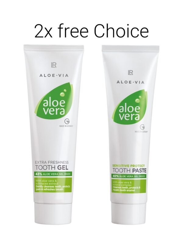 Dentífrico Aloe Vera LR – Pack 2x a elección libre entre frescor y protección