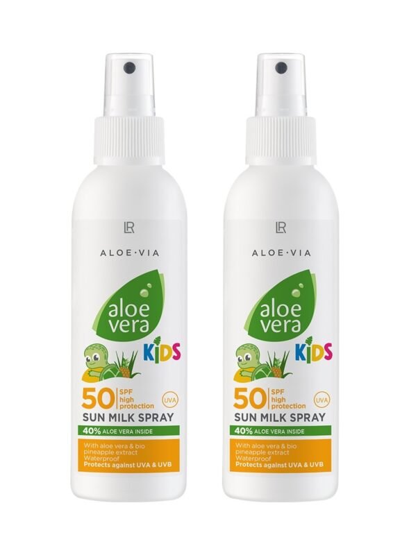 Protección solar infantil Aloe Vera SPF 50 – Set de 2 sprays resistentes al agua