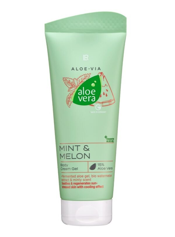 Gel crema corporal Aloe Vera Menta Melón 15 porciento refrescante suavizante LR Health & Beauty 200ml