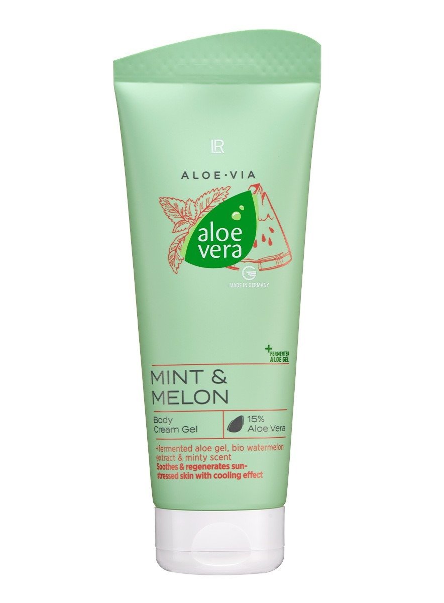 Gel crema corporal Aloe Vera Menta Melón 15 porciento refrescante suavizante LR Health & Beauty 200ml