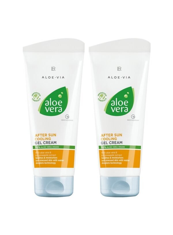 Gel crema después del sol LR Aloe Vera Ananas Bio Set de 2 - 2 x 200ml - after-sun hidratación apaisamiento