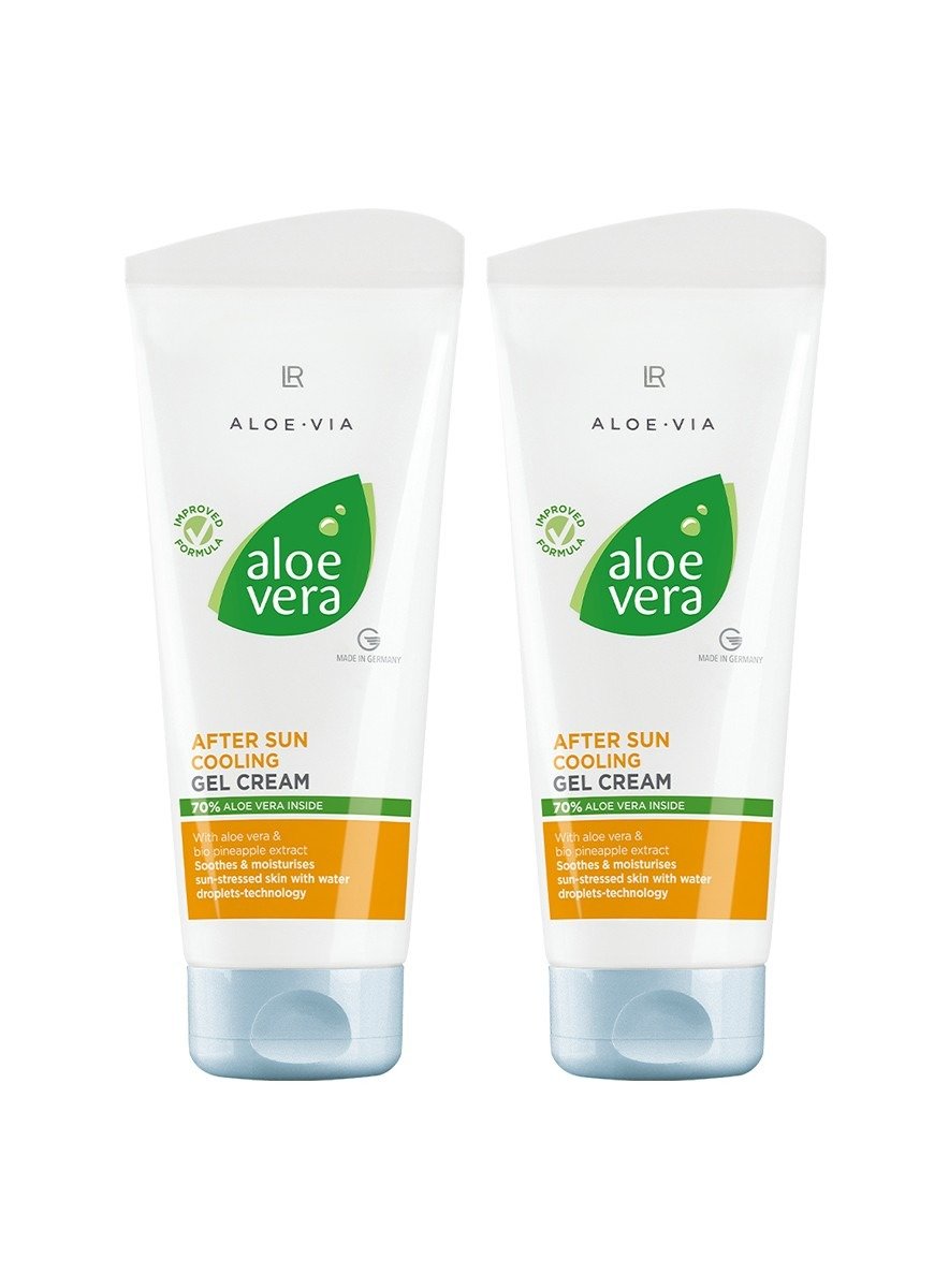 Gel crema después del sol LR Aloe Vera Ananas Bio Set de 2 - 2 x 200ml - after-sun hidratación apaisamiento