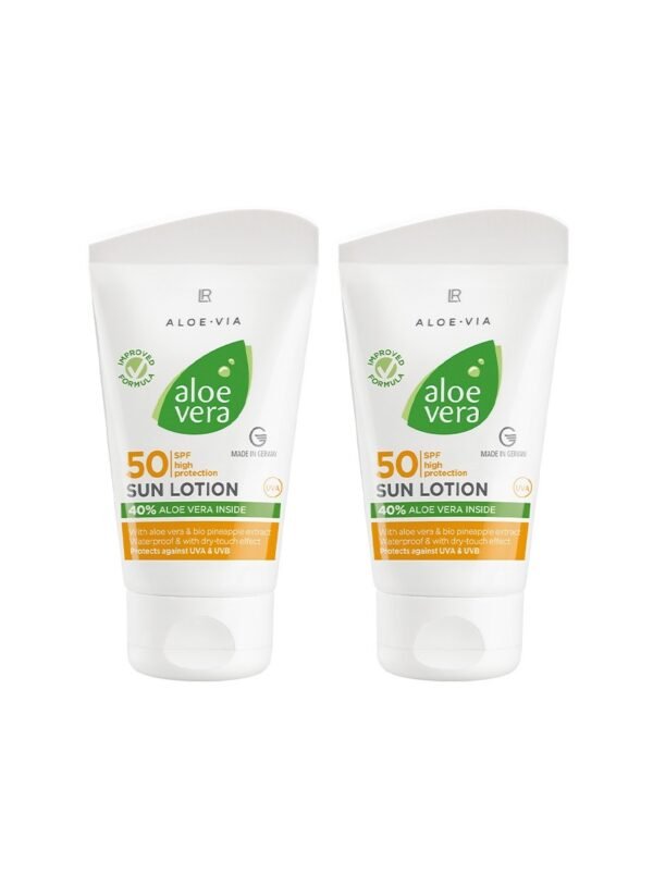 Loción solar IP 50 LR Aloe Vera protección UVA/UVB set de 2 - 40% aloe vera ananas bio efecto seco