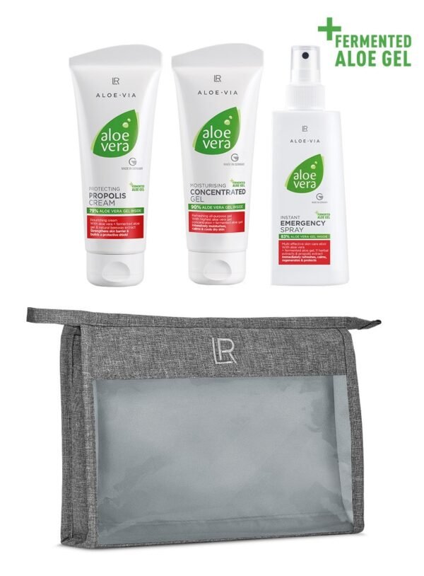 Set soins spéciaux Aloe Vera fermentada gel hidratante crema propóleo spray urgencia LR Health & Beauty 350ml -25%