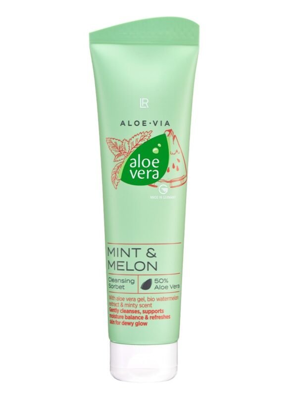 Sorbete limpiador Aloe Vera Menta Melón 50 porciento exfoliante suave rostro LR Health & Beauty 150ml
