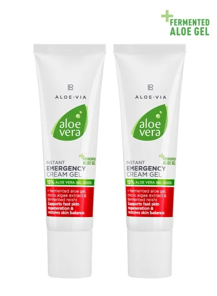 Aloe Vera Gel Crema de Emergencia pack de 2