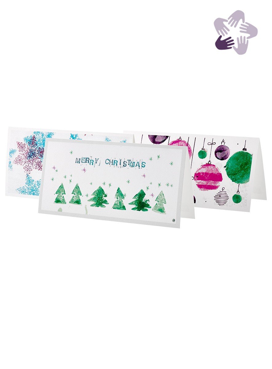 LR Global Kids Fund Conjunto de 3 Postales de Navidad